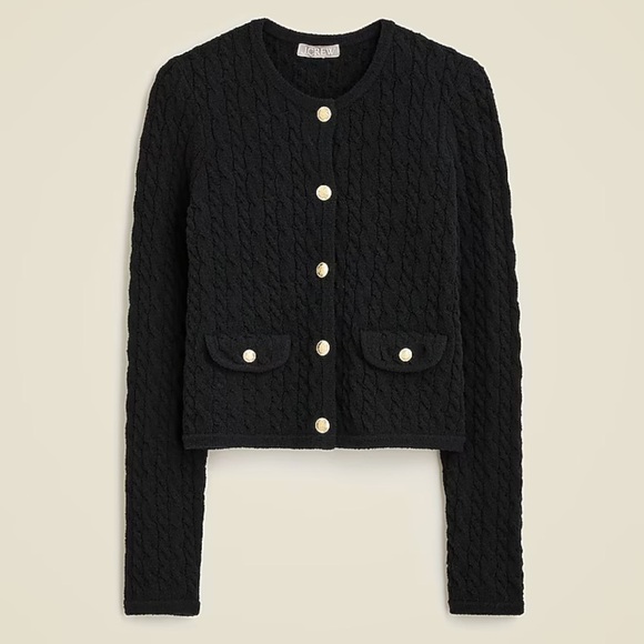 J. Crew Sweaters - J. Crew 
Odette cable-knit sweater lady jacket in cotton-blend bouclé CB891